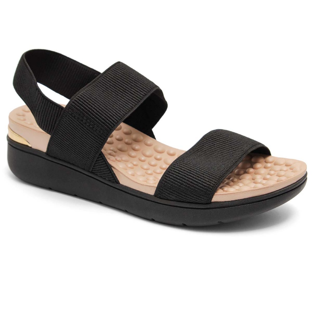 Sandália Ortopédica Modare Ultraconforto Massageadora Macia Original Preto 7151-102