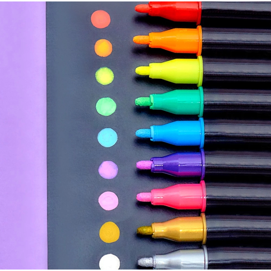 Giz Liquido Lavável Com 6 Cores Volta as Aulas Escolar em Oferta na Shopee