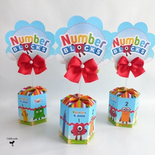 Centro de mesa Personalizados Numberblocks Enfeite de Mesa Aniversário Cachepo PEGUE E MONTE em Oferta na Shopee