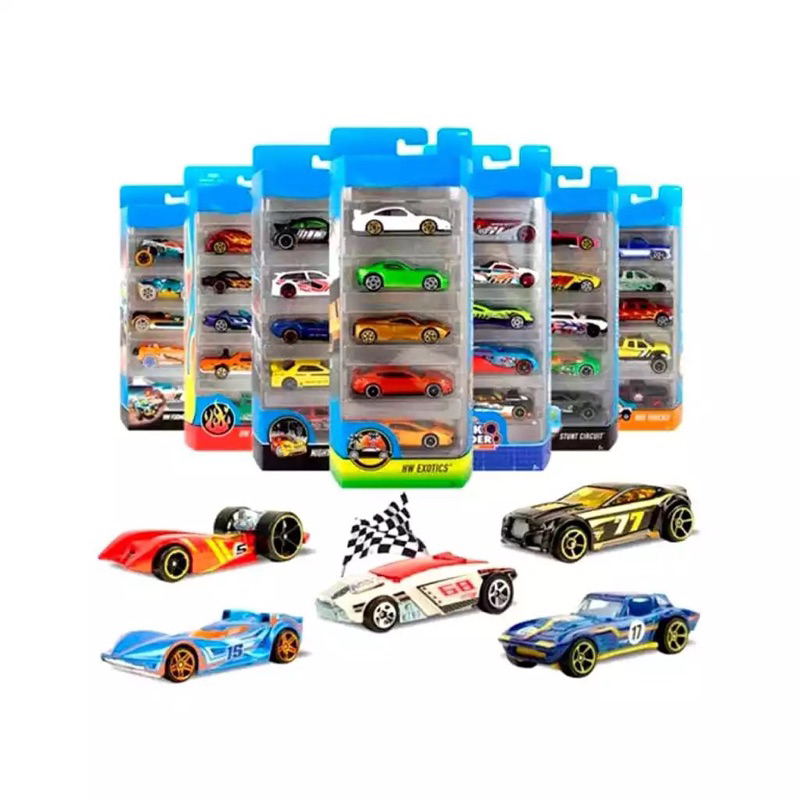 Kit5 Coleção Carrinhos Estilo Hot Wheels kit 5 Peças