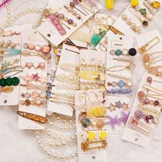 KIT 6 Clipe Simples Liu Haibian Palavra Clipe Ins Vermelho Net Pérola De Cristal De Volta Cabeça Superior em Oferta na Shopee