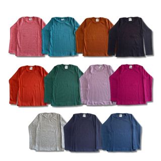 Kit 5 Blusas Manga Longa Infantil Inverno Menino e Menina Tamanho 1 ao 10 anos Malha Canelada em Oferta na Shopee