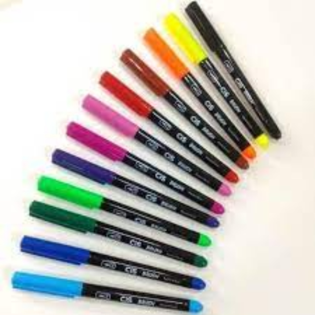 Detalhes do Estojo Cis Brush Pen Aquarelável 12 Cores