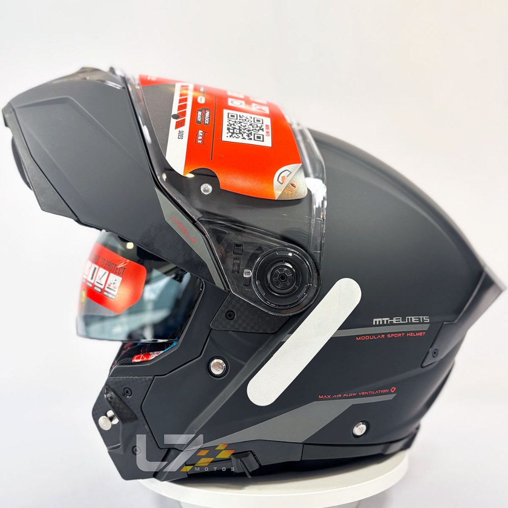 Capacete Articulado Mt Atom 2 Sv Robocop Escamoteavel Preto