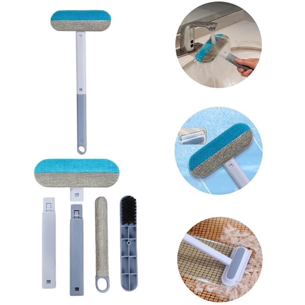 Escova de Limpeza Mágica Multiuso Multifuncional 4 em 1 Tira Poeira Removedor De Pelos de Pet e Roupa