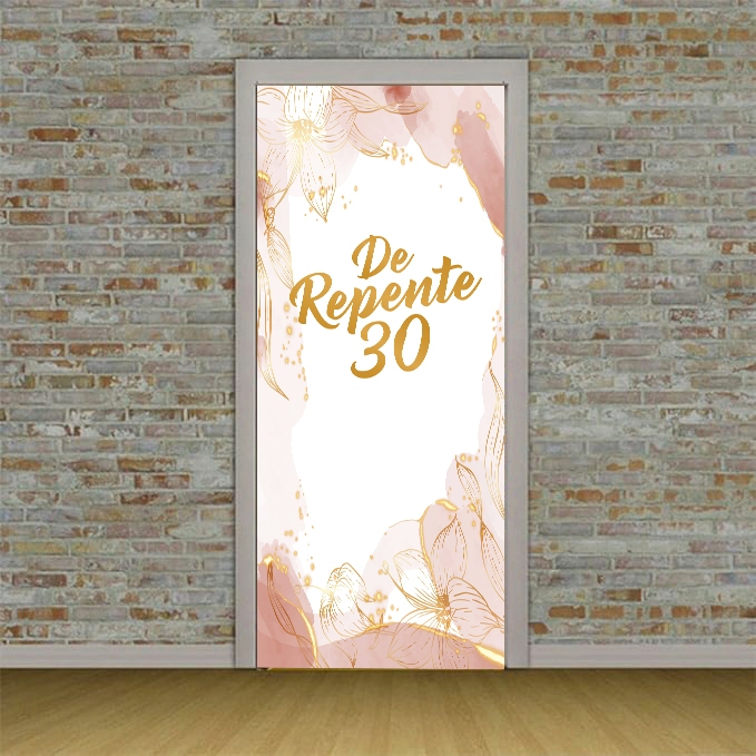 Capa de Porta Decorativa Sublimada com Elástico Veste Fácil 0,85x2,10 Temática De Repente 30