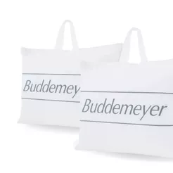 Kit 2 Travesseiros Toque De Pluma Buddemeyer 50x70cm Algodão Cetim 233 Fios Branco