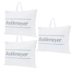 Kit 3 Travesseiros Toque De Pluma Buddemeyer 50x70cm Algodão Cetim 233 Fios Branco