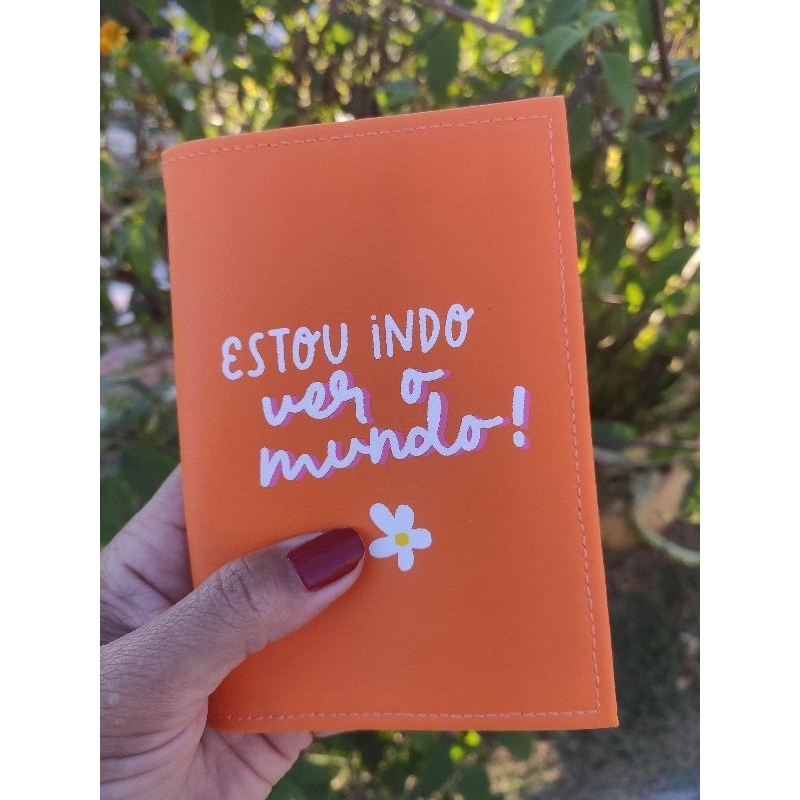 CAPA PASSAPORTE BORA VIAJAR