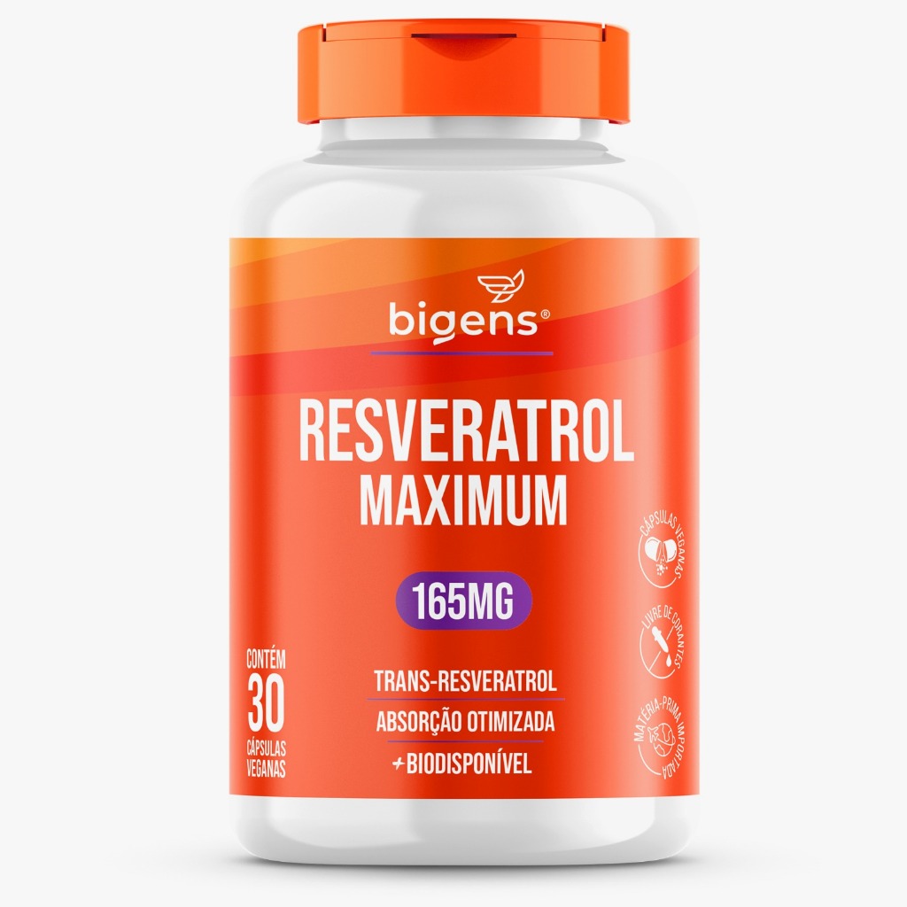 BIGENS RESVERATROL 30 CÁPSULAS BIOGENS em Oferta na Shopee