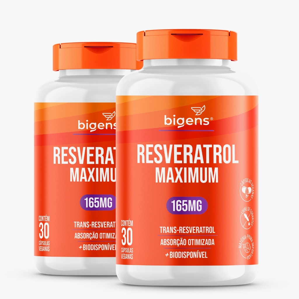 BIGENS KIT 2X RESVERATROL  30 CAPS BIOGENS em Oferta na Shopee