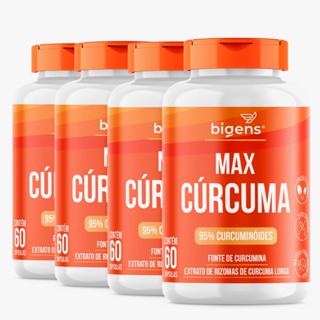 BIGENS KIT 4X MAX CURCUMA 95% CURCUMINOIDES 60 CAPS BIOGENS em Oferta na Shopee