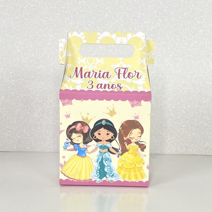 Caixa Maleta Princesas Disney Cute / Personalizadas /  Festa Infantil / Aniversário