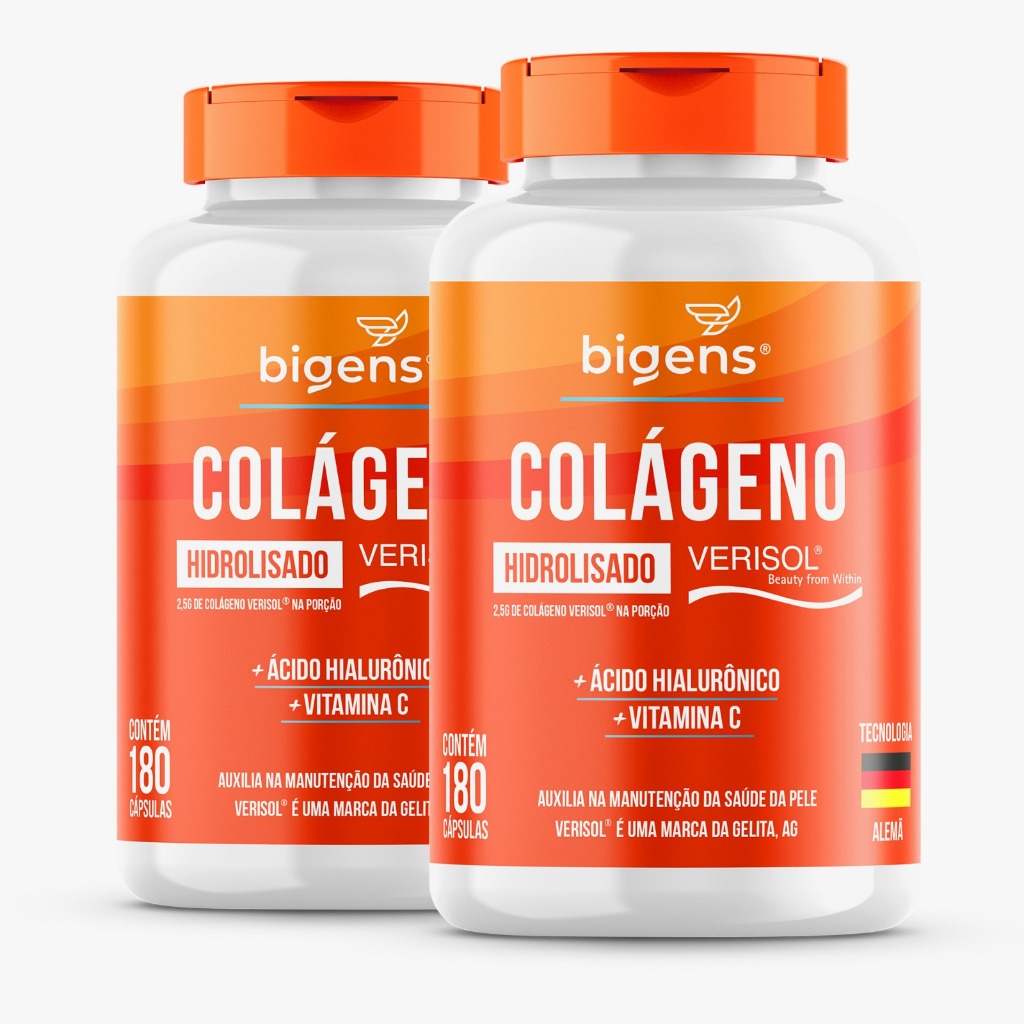 BIGENS KIT 2X COLAGENO VERISOL 180 CAPS BIOGENS em Oferta na Shopee