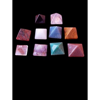 kit 10 pirâmides pedras naturais ametista cristal obsidiana jaspe quartzo rosa verde leitoso vermelho em Oferta na Shopee