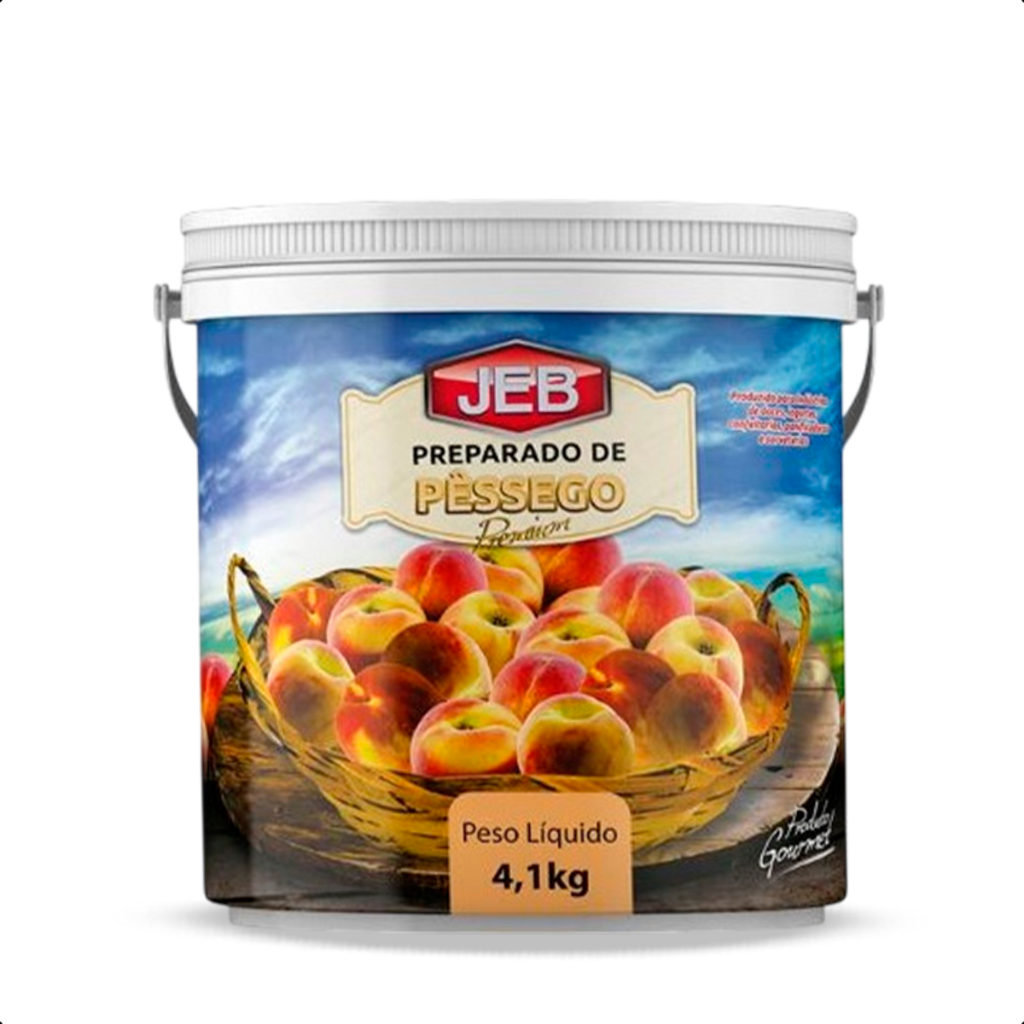 Polpa de Pêssego 4,1kg JEB em Oferta na Shopee