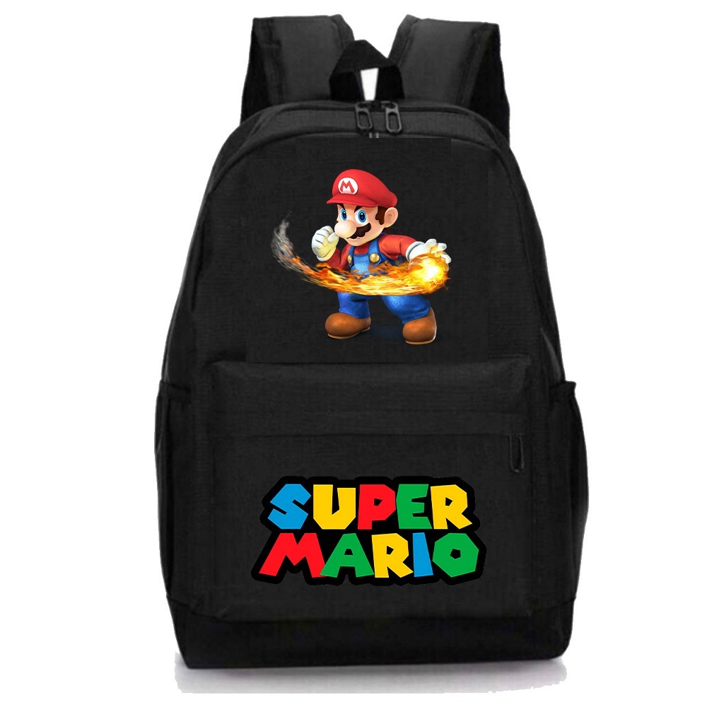 Mochila Menino Masculino Super Mario Espaçosa com Bolso Lateral