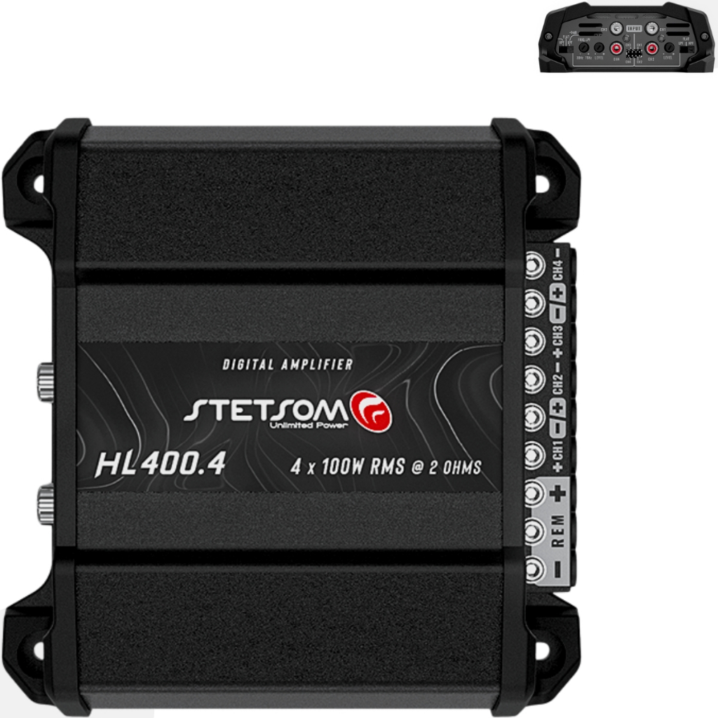Módulo Amplificador Stetsom Hl400.4 400W Potência 4 Canais Potencia Bridge High Line" em Oferta na Shopee