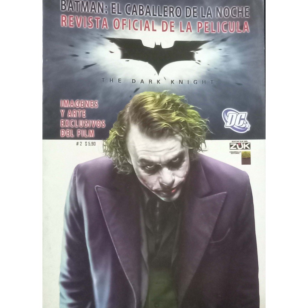 Batman : El Caballero de la Noche - Revista oficial de la pelicula 2 - Formatinho - Espanhol - Importada - DC