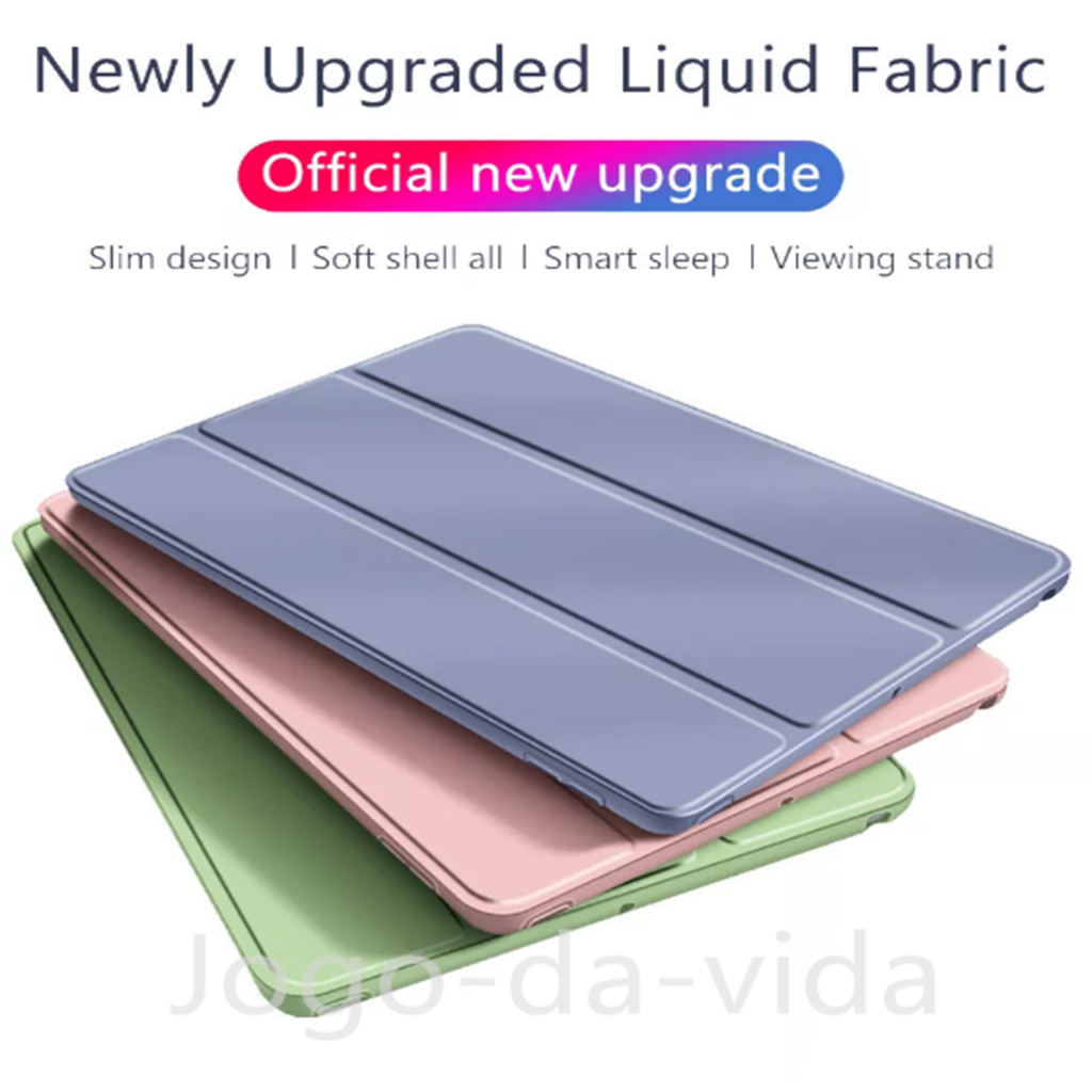 Capa magnetico inteligente com slot de canetas compativel ipad Air 1/2  Ipad  5/6 -9.7pol