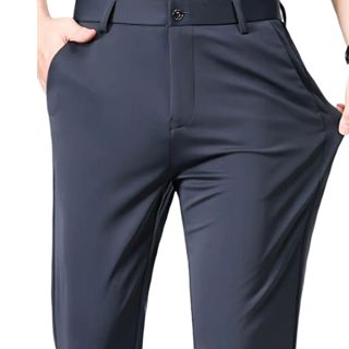 Calça Social Slim de Luxo Masculina Executiva Alfaiataria Oxford - Envio Imediato em Oferta na Shopee