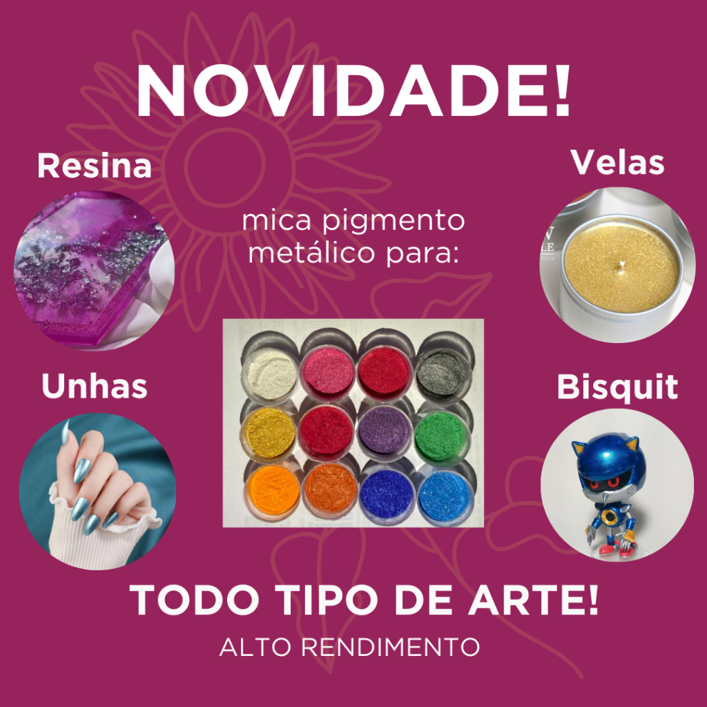 Kit 12 Pigmento Metálico Mica para Resina Epóxi Vela Artesanato Pó Perolado Pownder Diy Folha Dourada Glitter — imagem 2 de 2