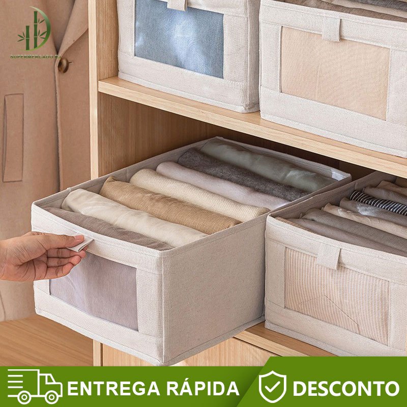 Extra grosso Organizador De Guarda-Roupa Dobrável Para Roupas E Calças Grande Dura Alto Qu...