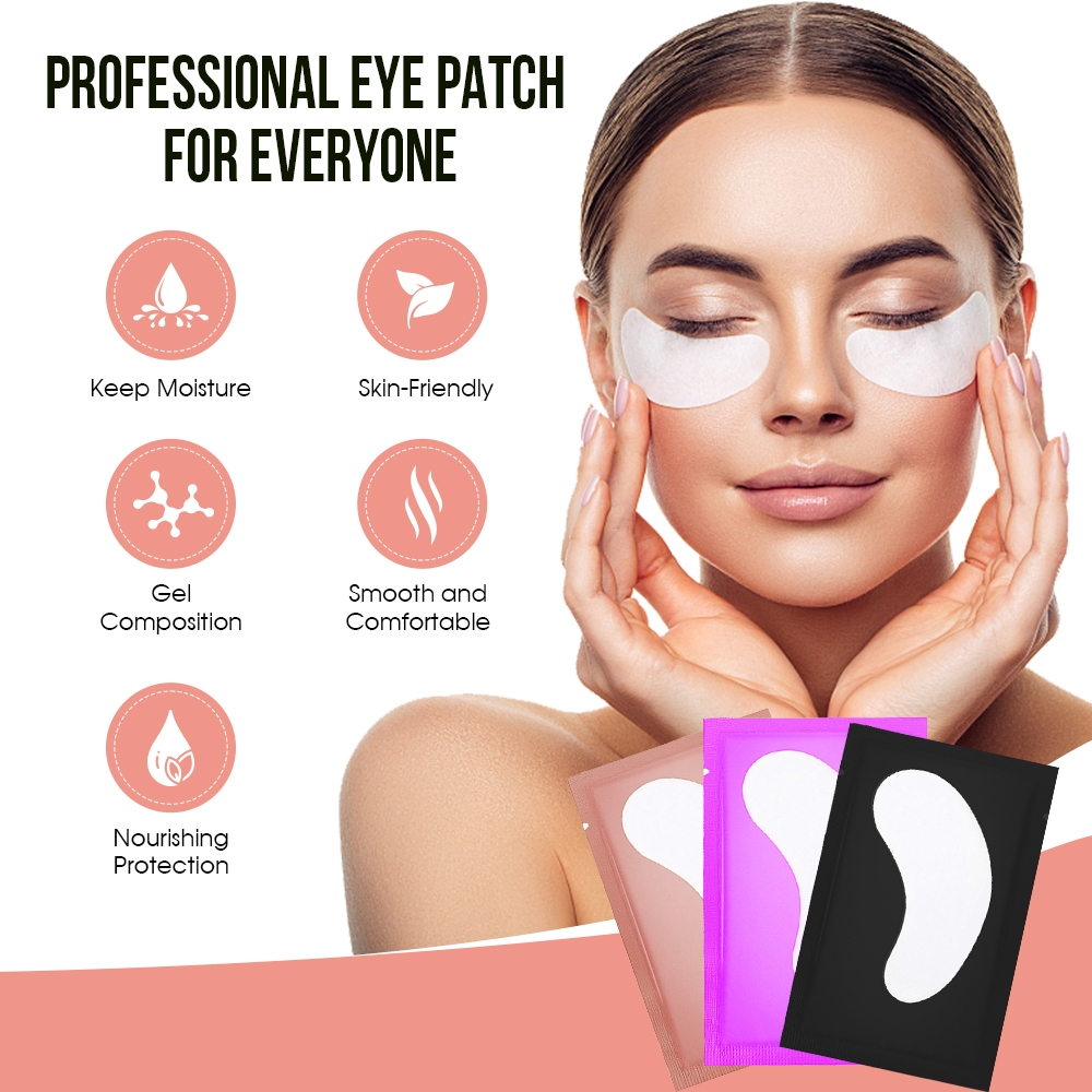 100 Unidades Pad Gel (50 Pares)Protetor de Pálpebras Alongamento Cílios Extensão Patch Pad Gel