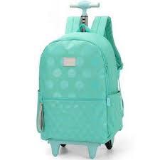 Mochila de Rodinhas UP4YOU com Bolinha Turquesa - Luxcel