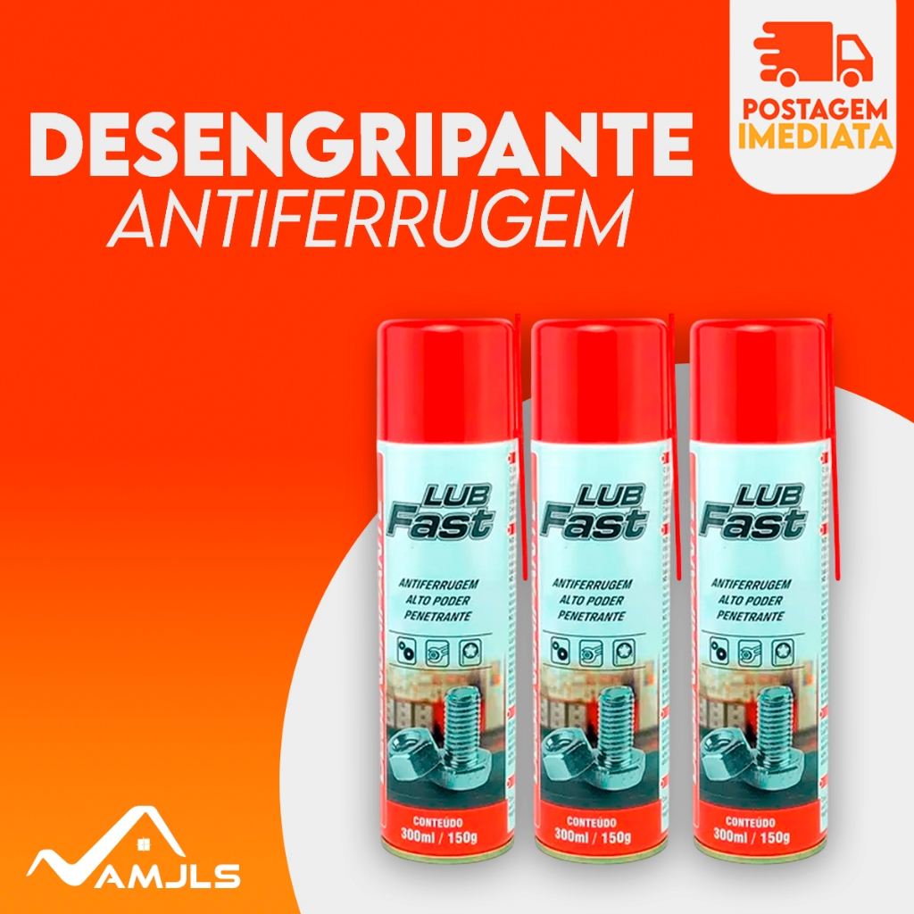 Antiferrugem Desengripante Lubrificante Lubfast Uso Geral