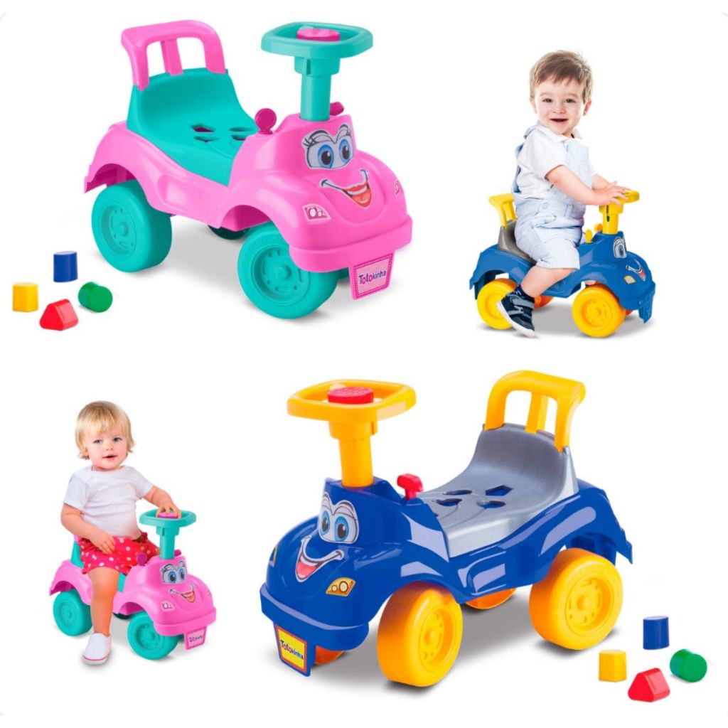 Quadriciclo Infantil Carrinho Totokinha Classica Buzina Chave Giratoria Banco Porta Objeto...