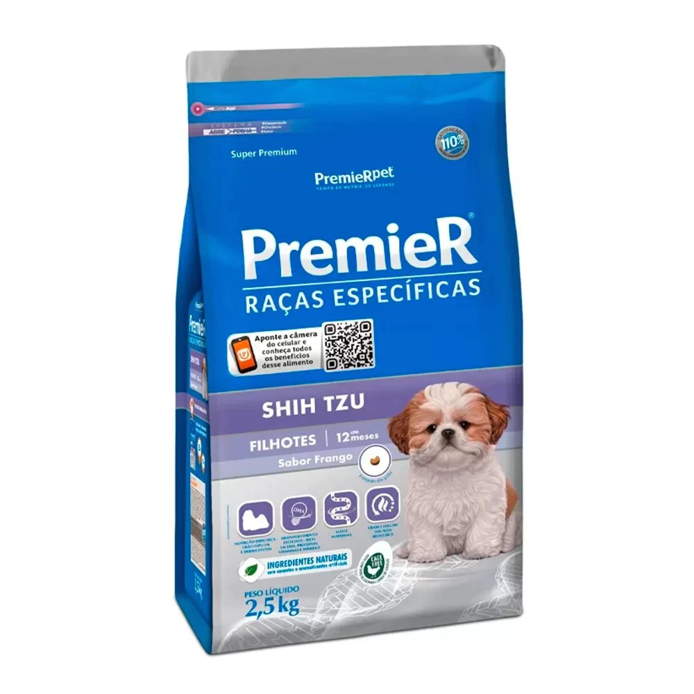 Ração Premier Raça Específicas Cães Filhotes Shih Tzu 2,5 Kg