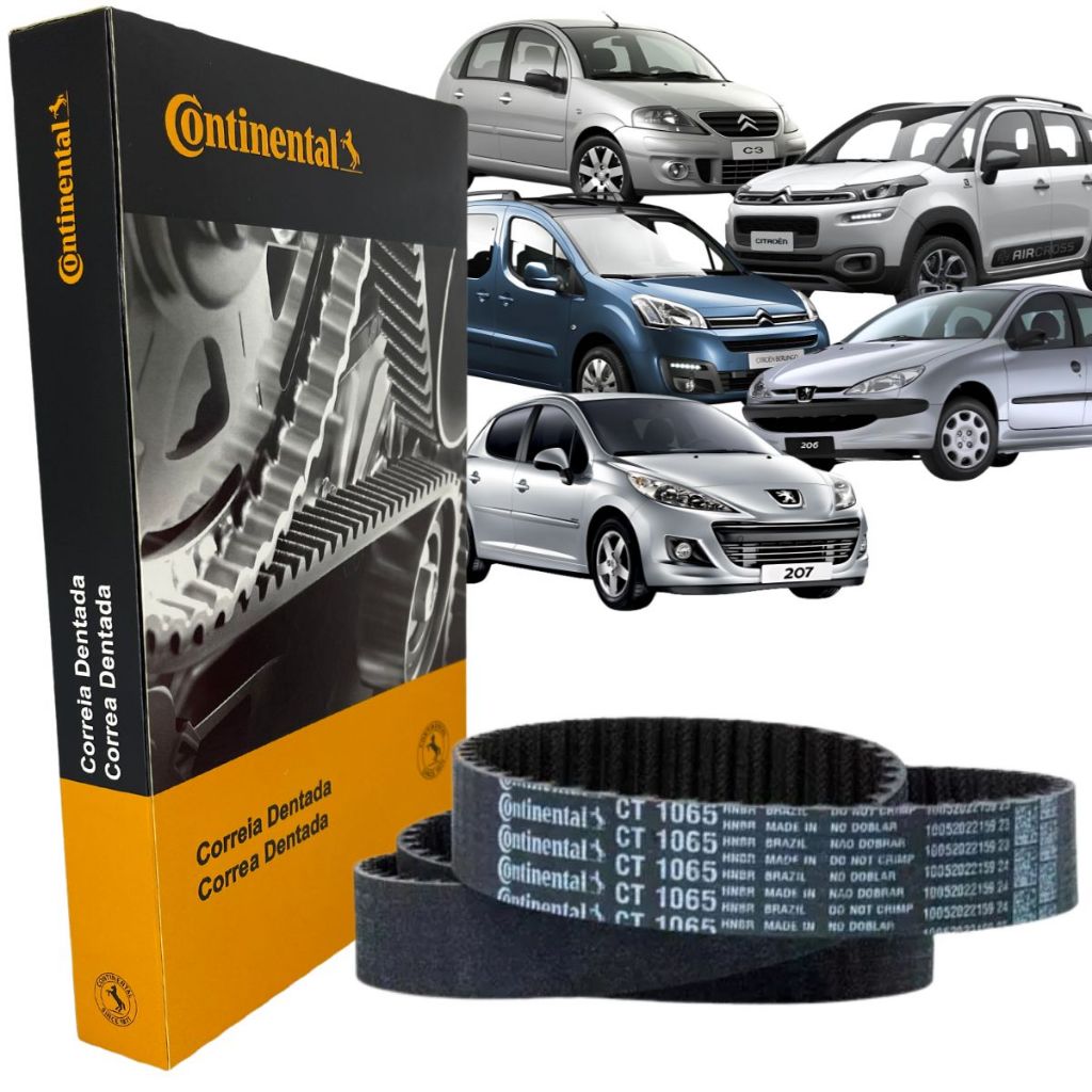 Correia Dentada Aircross C3 C4 Xsara  Peugeot 206 207 208 307 308 Hoggar Continental CT1065