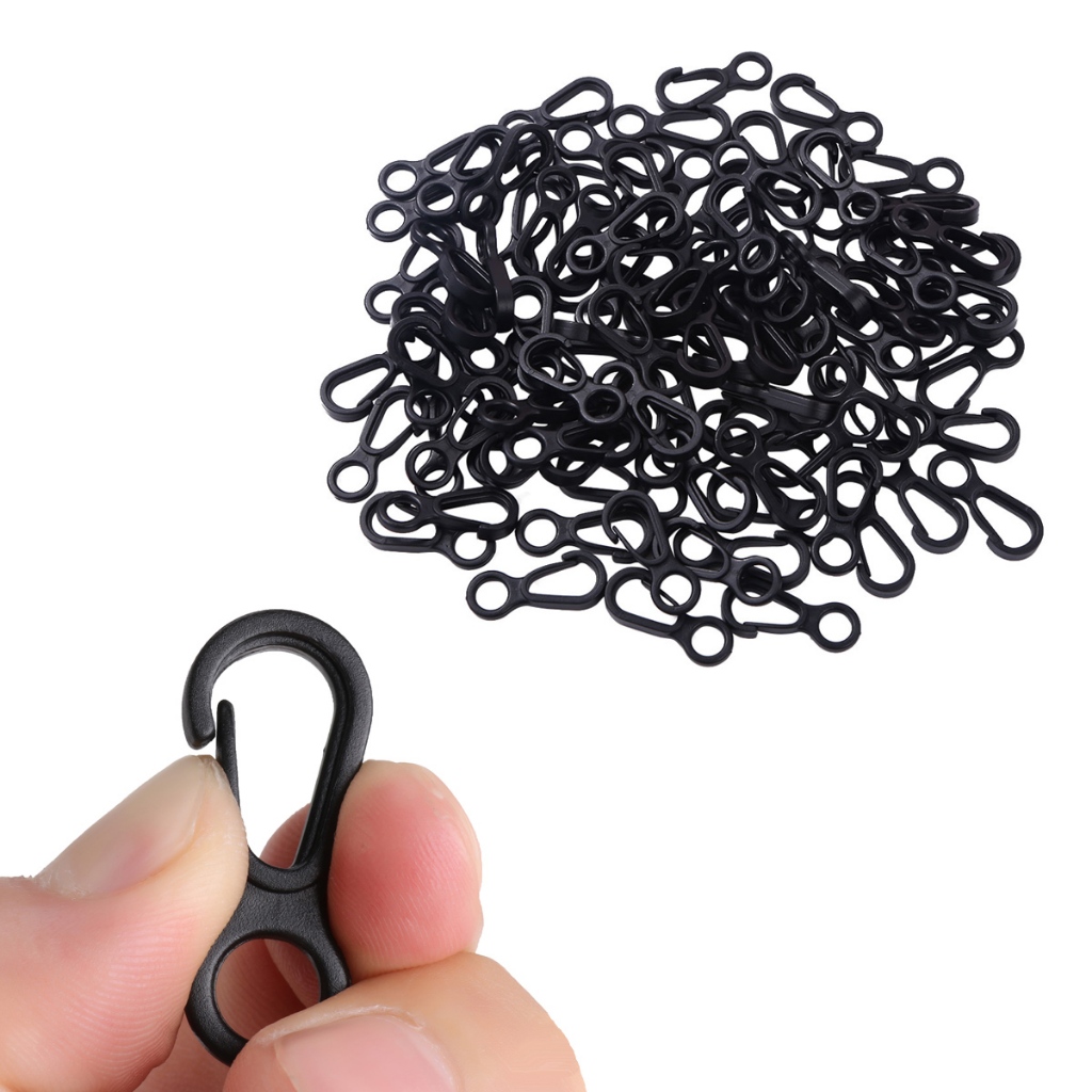 Kit 100 Mini Mosquetão Gancho Plástico P/ Chaveiro Canivete Promo em Oferta na Shopee