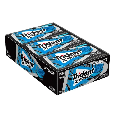 Chiclet Trident XSenses Intense caixa 21 unidades em Oferta na Shopee