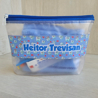 Necessaire Estojo Higiene Dental Personalizado em Oferta na Shopee