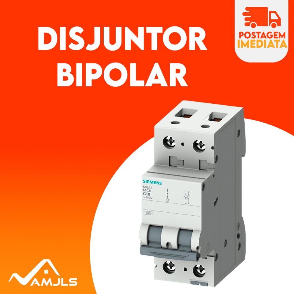 Mini Disjuntor siemens bipolar 10a Até 63a Curva C