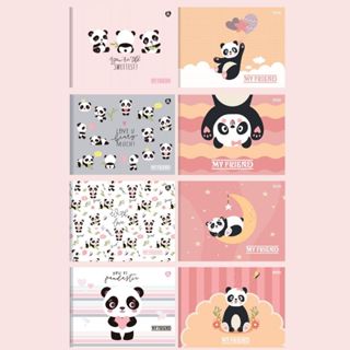 Caderno (Pequeno) Caligrafia Brochura 1/4 My Friend Capa Dura 48 Folhas - Animativa | Pandinha | Ursinho | Escolar em Oferta na Shopee