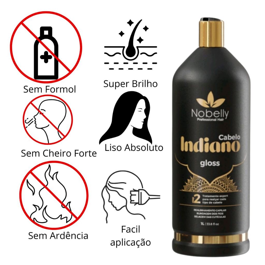 Progressiva Orgânica Sem Formol Cabelo Liso Extraordinário Com Brilho 1L