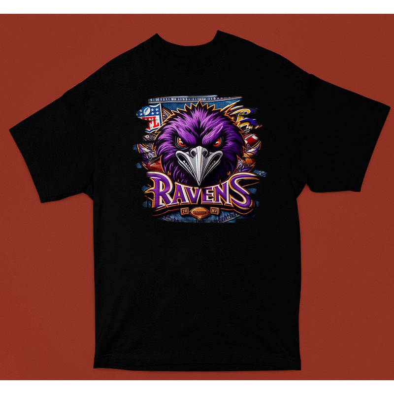 Camiseta Ravens NFL Algodão Unissex