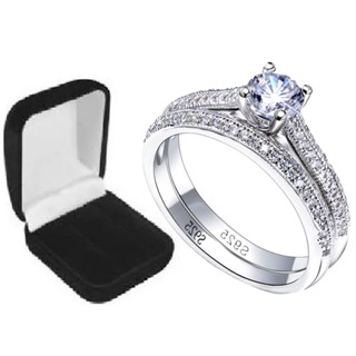 Anel 2 peças Folheado a Prata em Oferta em Oferta na Shopee