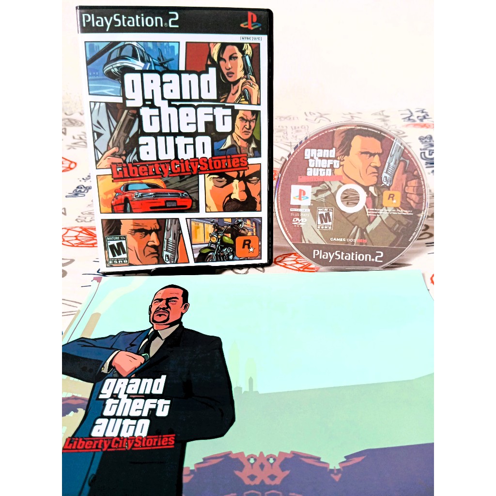 Jogo GTA Liberty City Stories em Português PT-BR para Play 2 Mídia Física