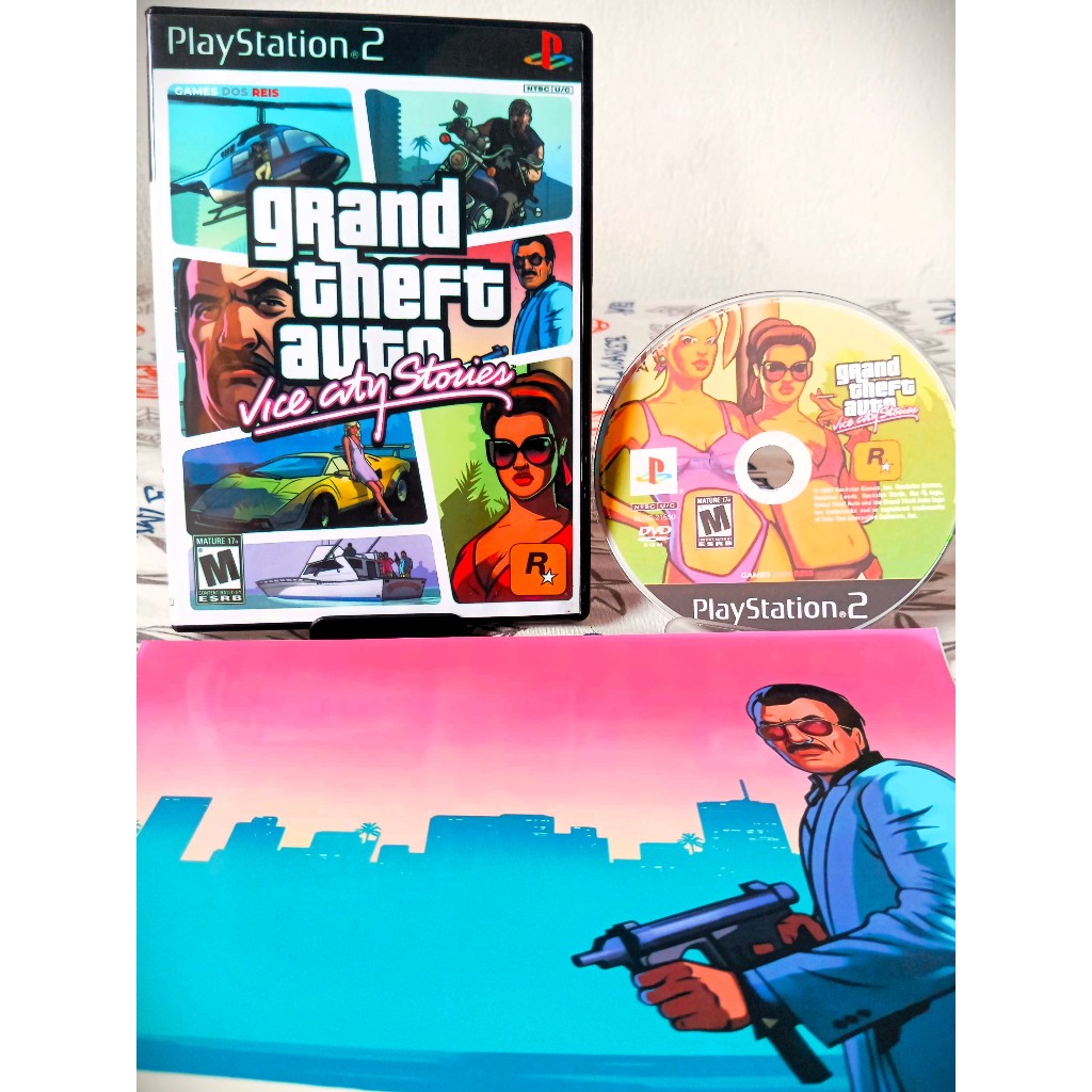 Jogo GTA Vice City Stories em Português PT-BR para Play 2 Mídia Física
