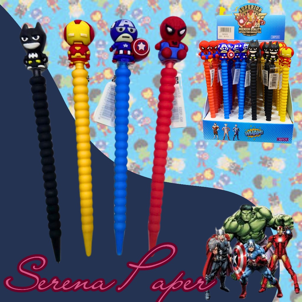 LAPISEIRA 0,7mm HERÓIS / VINGADORES / PAPELARIA FOFA KAWAII / MATERIAL ESCOLAR em Oferta na Shopee