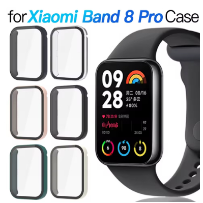Capa protetora de vidro temperado para relógio inteligente Xiaomi Mi Band 8 Pro