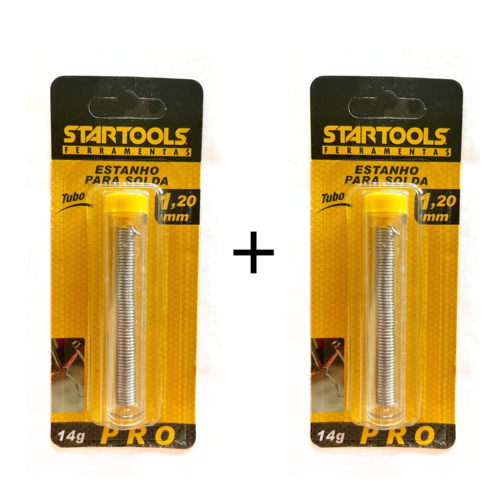 Kit 2 Tubos tubinho tubete Estanho para Solda 1.20mm 14g em Oferta na Shopee