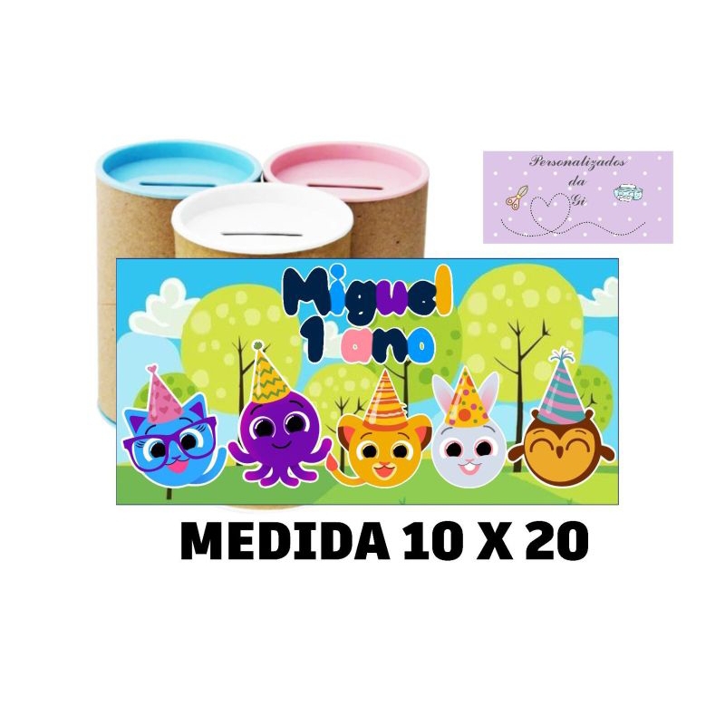 Adesivos Personalizados para Cofrinhos Bolofofos menino e menina lembrancinhas Personalizadas para festas aniversários.