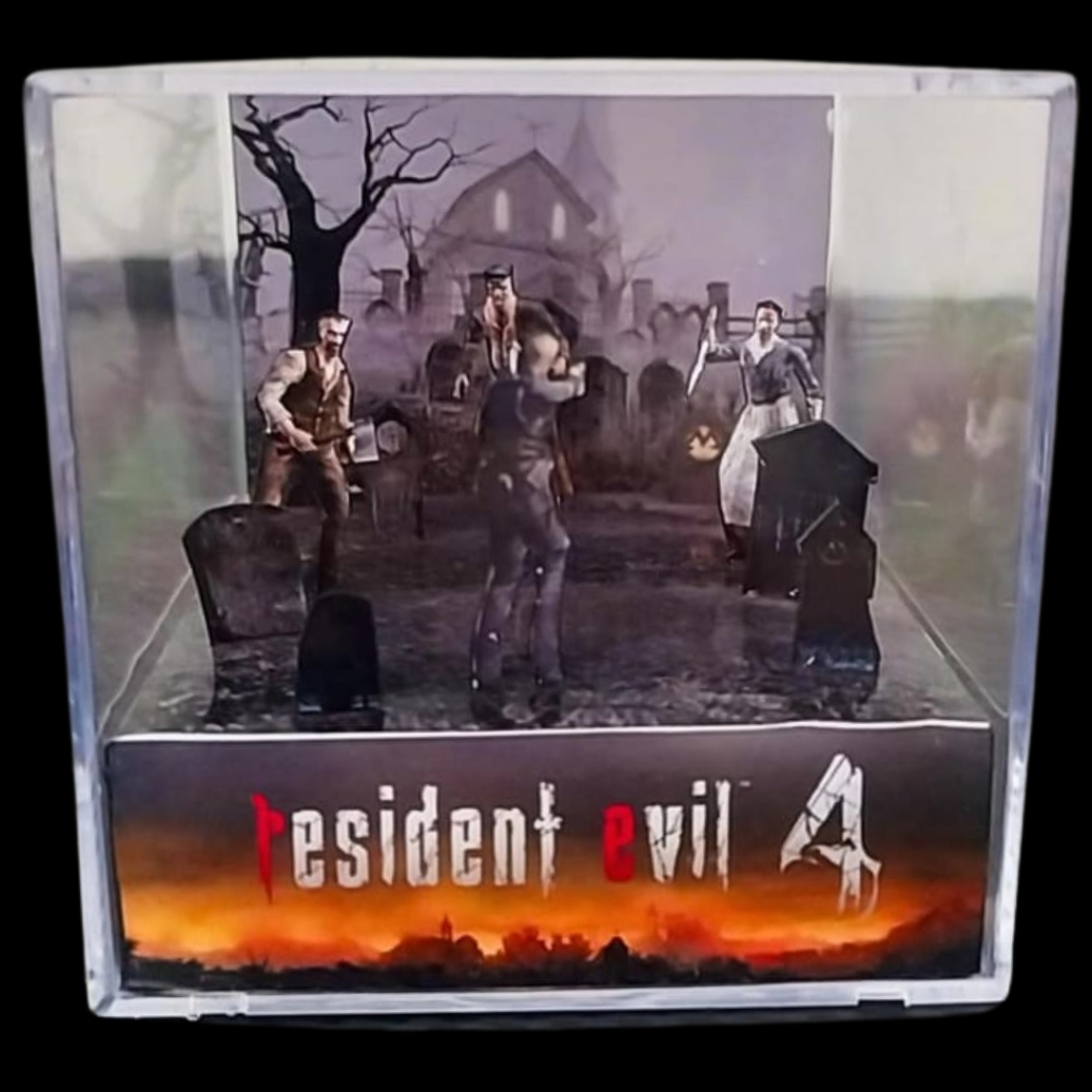 Resident Evil 4 Cemitério Igreja Cubo Diorama Artesanal Leon Kennedy Exclusivo