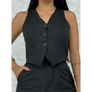 Conjunto Social Feminino Moda Evangélica Calça e Colete Social Executivo Ref 22 B em Oferta na Shopee