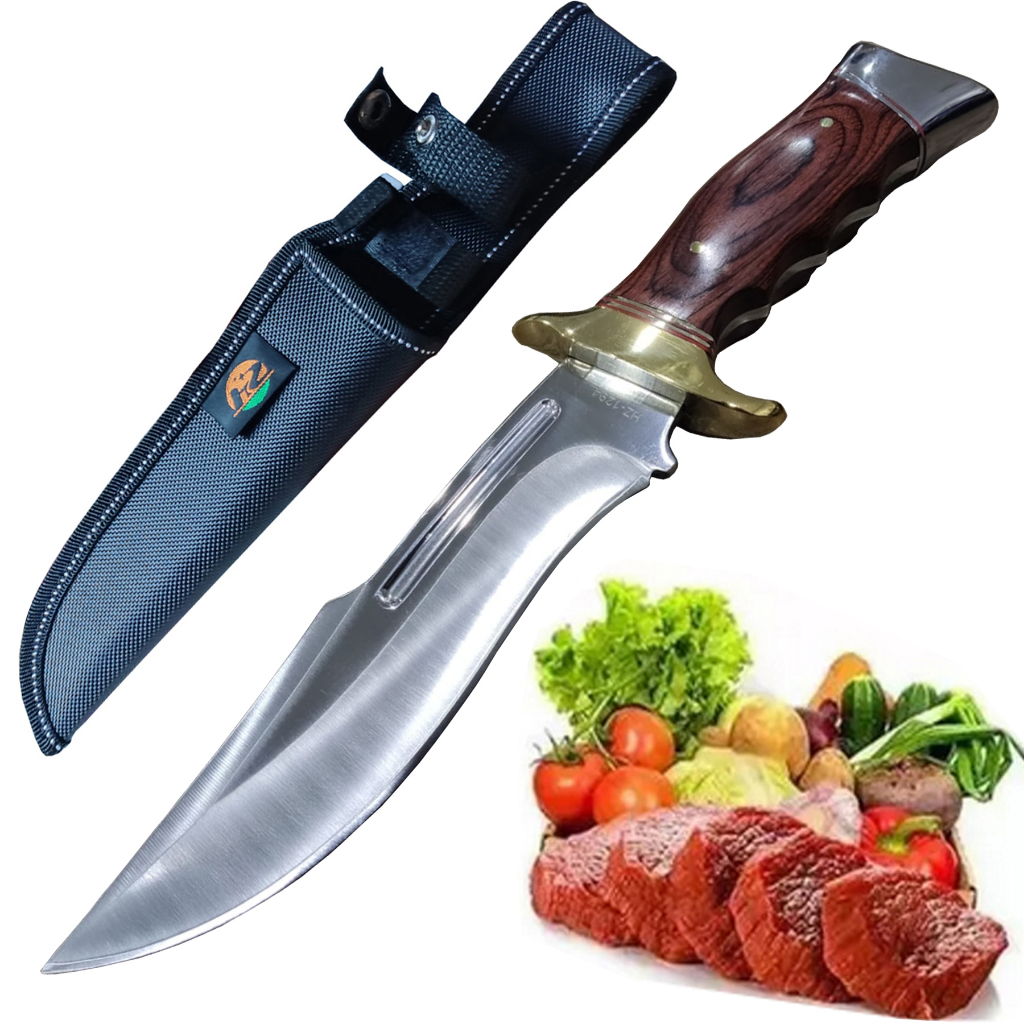 Faca De Caça Pesca Churrasco Luxo Fulltang Inox G61 Columbia